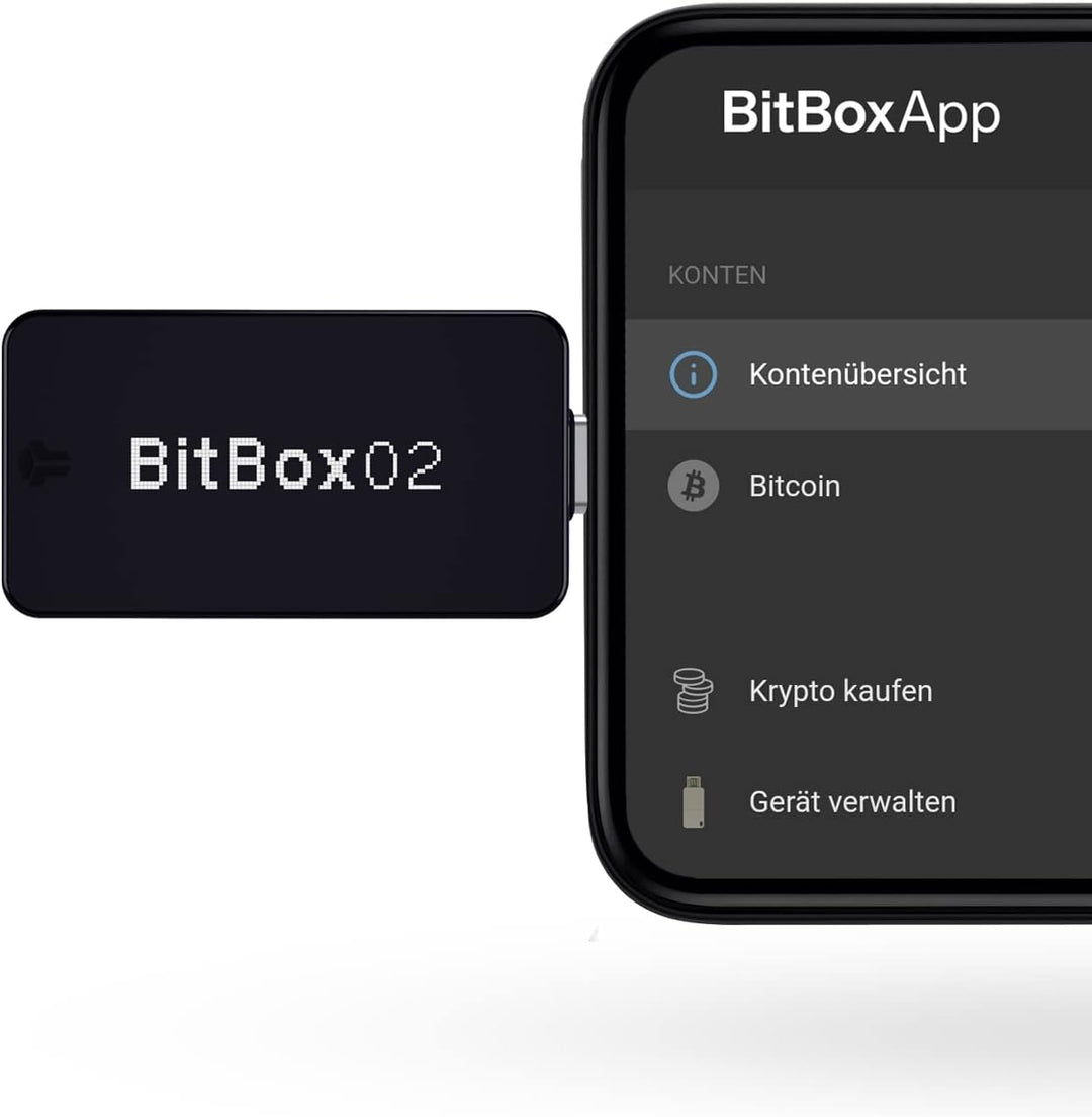 BitBox02 Wallet für Bitcoin - Schweizer Hardware-Wallet für sicheres Cold Storage - komplett auf Deu