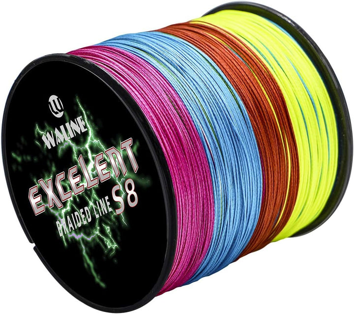 Waline 8 Stränge Super Strong PE Geflochtene Angelschnur 8fach Grün Mehrfarbig 300m 500m Angelschnur