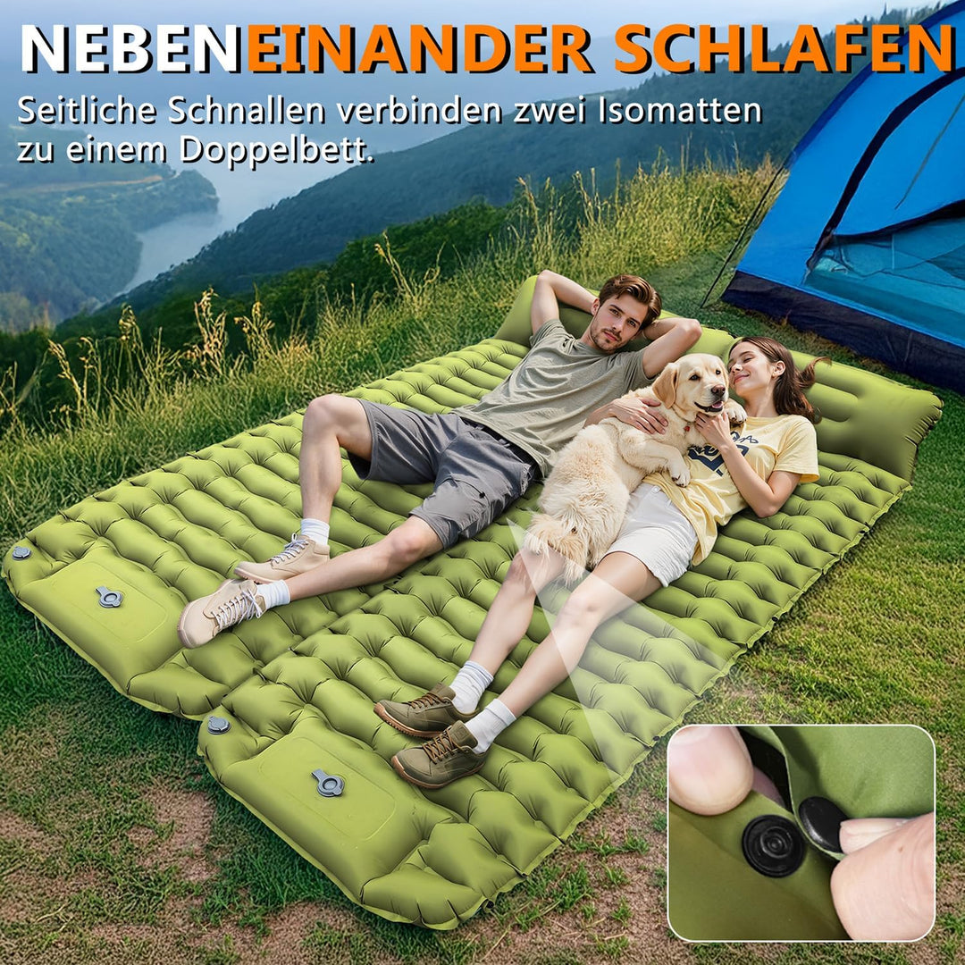 Luftmatratze Camping, Isomatte Camping, isomatte selbstaufblasend | Liegekomfort, Schnellaufblasung,