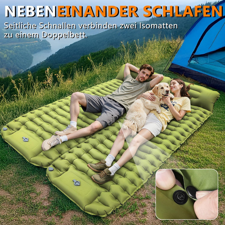 Luftmatratze Camping, Isomatte Camping, isomatte selbstaufblasend | Liegekomfort, Schnellaufblasung,