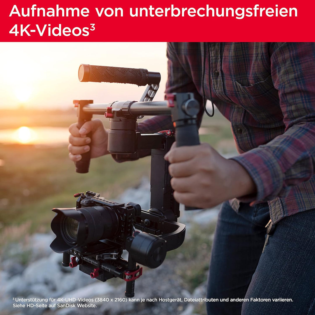 SanDisk Extreme SDXC UHS-I Speicherkarte 256 GB (V30, 180 MB/s Übertragung, U3, 4K UHD Videos, SanDi