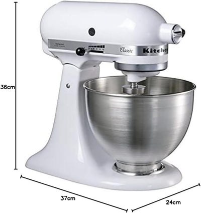 KitchenAid MIXER TILT-HEAD 4.3L - CLASSIC 5K45SS Weiss Single, Weiss Single