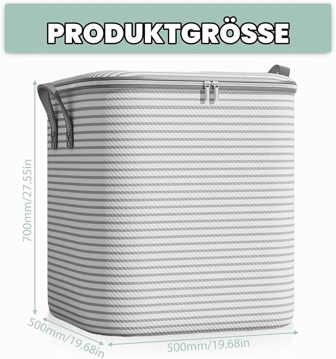 GOMETY 2 Stücke180L Aufbewahrungstasche Gross, Aufbewahrungsbox mit Deckel für Kleidung und Steppdec