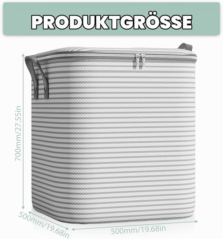 GOMETY 2 Stücke180L Aufbewahrungstasche Gross, Aufbewahrungsbox mit Deckel für Kleidung und Steppdec