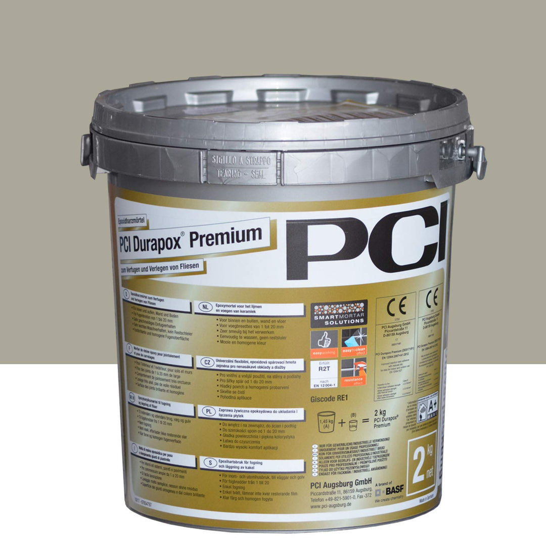 PCI Durapox Premium Reaktionsharz-Mörtel (2 kg, Sandgrau) 2 kg Sandgrau, 2 kg Sandgrau