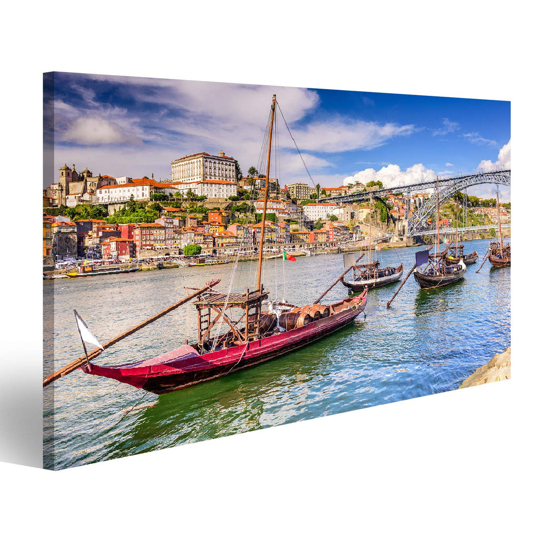 islandburner Bild auf Leinwand Fluss Douro In Porto Portugal Wandbild Poster Kunstdruck Bilder Forma