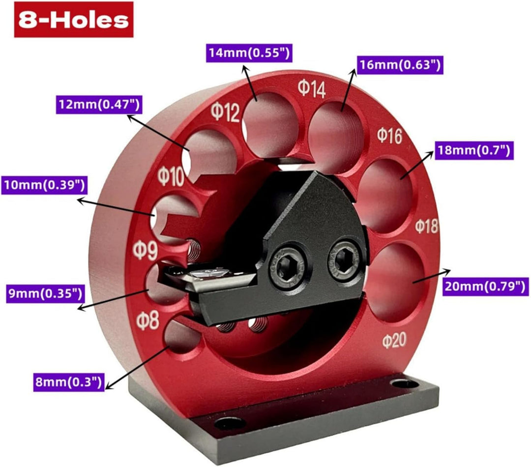 Dübelbohrmaschine Jig Kit, 8mm bis 20mm 8 Löcher einstellbare Dübelschneider Dübelplatte mit Hartmet