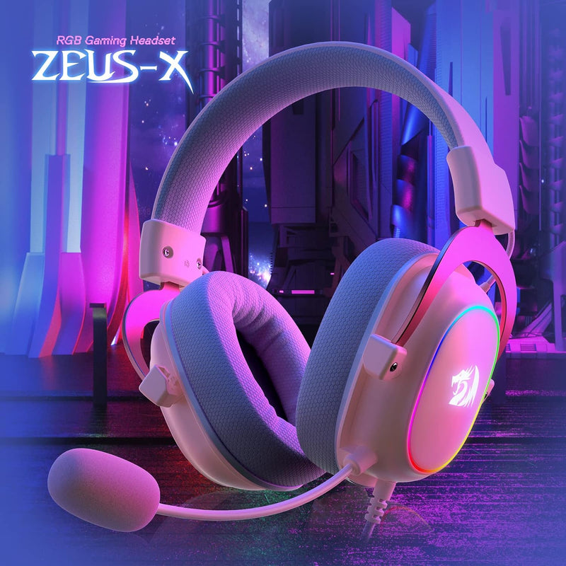 Redragon H510 Zeus Gaming-Headset mit Kabel - 7.1 Surround-Sound - Bezug aus atmungsaktivem Stoff -