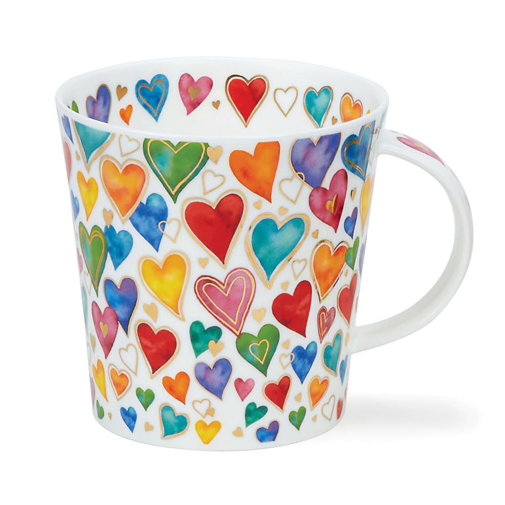 Dunoon Cairngorm Dazzle Tasse, 0,48 l, Herzen, Herzen