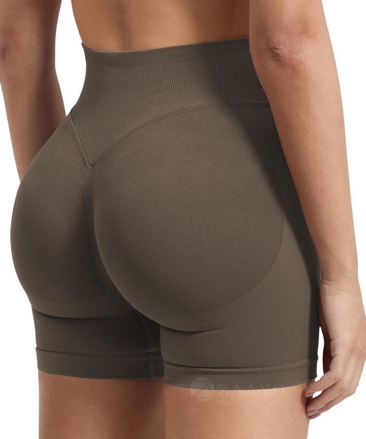 Damen Sport Shorts Hidden Scrunch Workout Auswirkungen Short 4.5 "Scrunch Butt Lifting Gym Short Nah