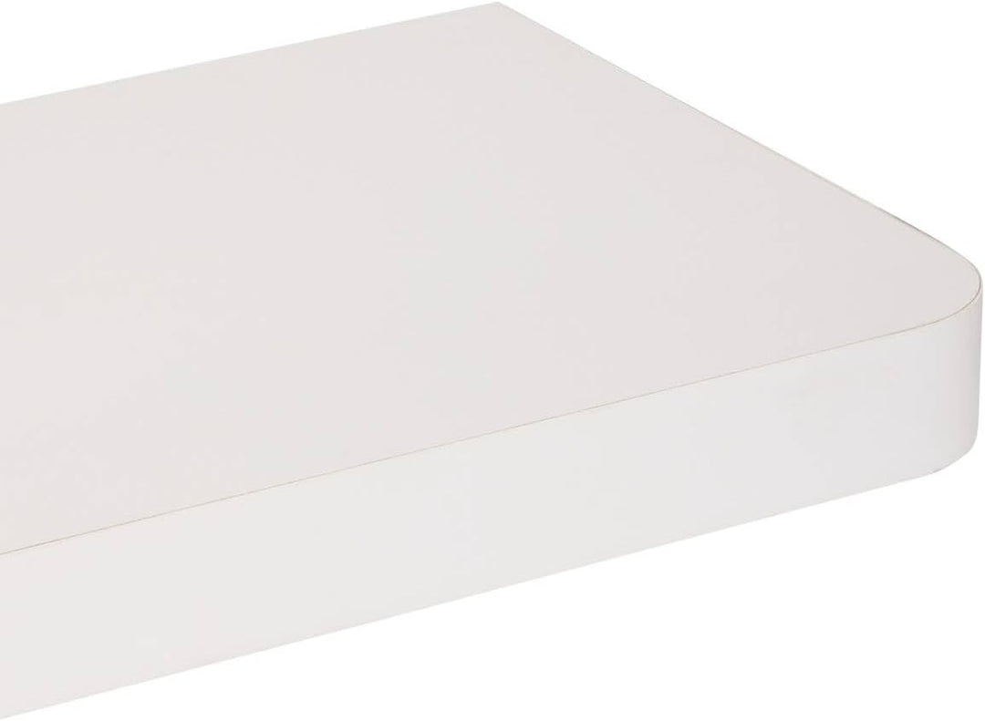 5 five simply smart 5five – Fixy Wandregal, abgerundet, Holzoptik, Weiss – Rechteckige Form – Wandmo