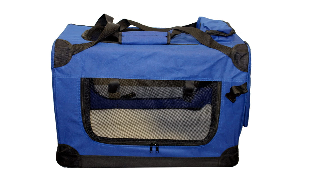 walexo Faltbare Hundebox Hundetransportbox Katzentransportbox Katzenbox (BLAU, L) BLAU L, BLAU L