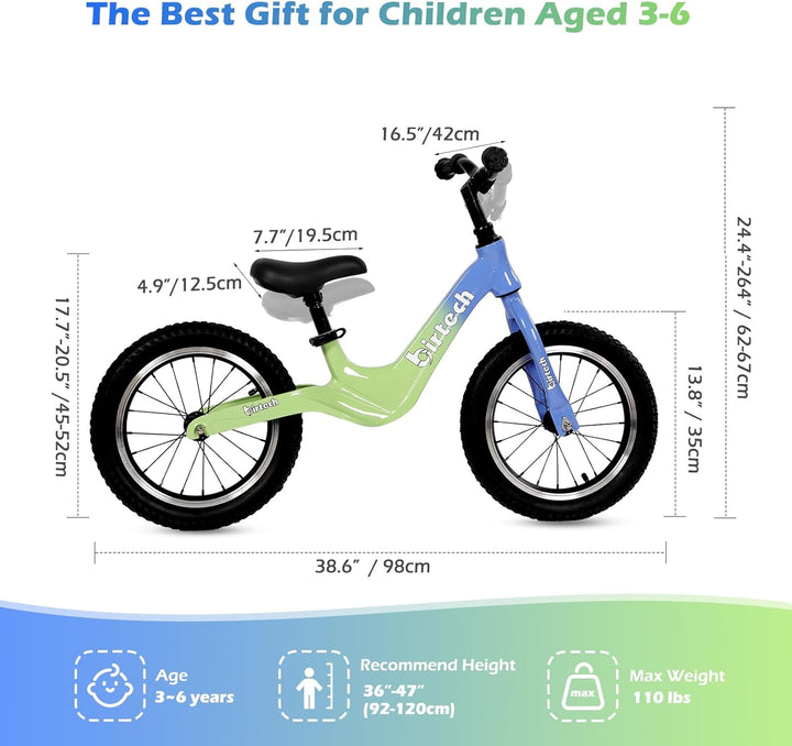 Hello-5ive 14" Kinder-Laufrad für Jungen und Mädchen von 3, 4, 5, 6 Jahren, Luftreifen mit Magnesium