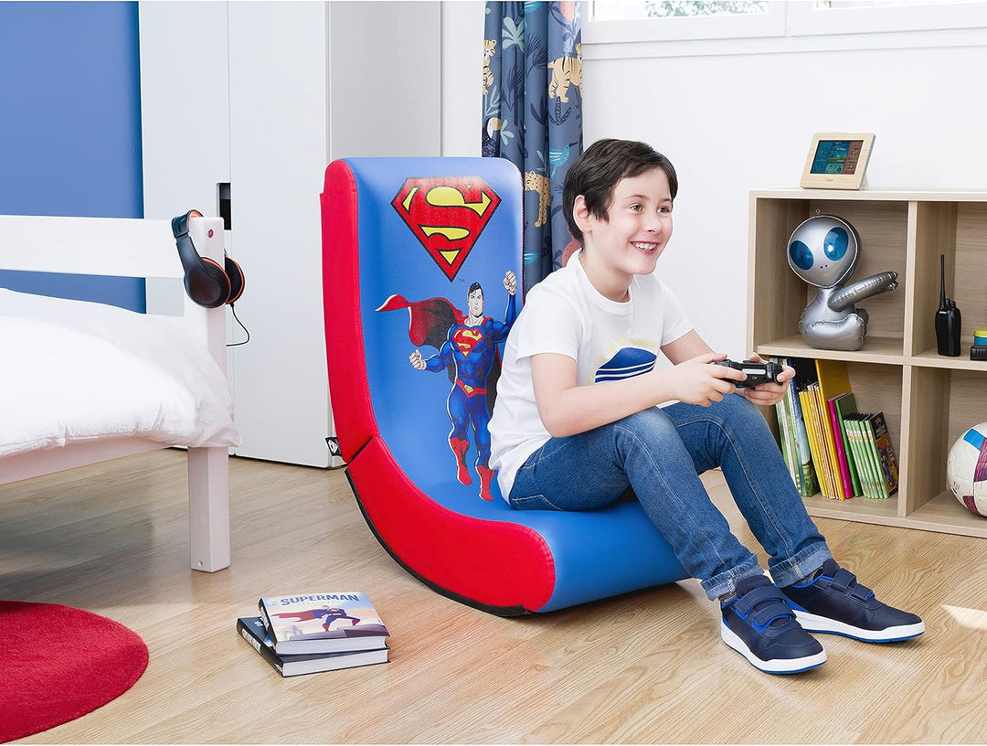 Subsonic Superman - Rock'n'seat junior gamer chair- Kinder/Jugendliche Gaming-Stuhl offizielle Lizen