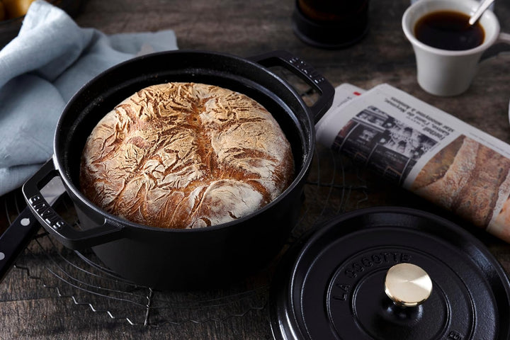 STAUB Gusseisen Bräter/Cocotte, Rund 34 cm, 12,6 L, schwarz Schwarz 34 cm, Schwarz 34 cm