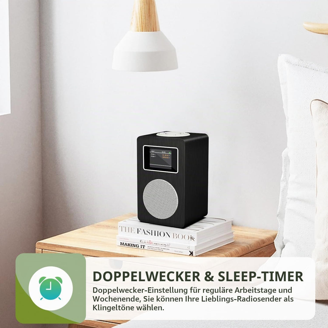 MangoKit MD4 DAB Radio mit Bluetooth,DAB Plus Digitalradio,UKW Radio,Küchenradios,Netz- und Batterie
