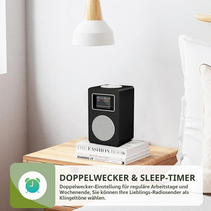 MangoKit MD4 DAB Radio mit Bluetooth,DAB Plus Digitalradio,UKW Radio,Küchenradios,Netz- und Batterie