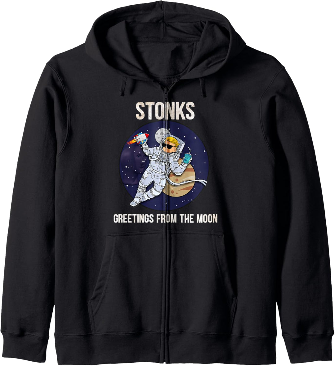 Stonks Apes To The Moon WSB Trading Meme Stock Funny Kapuzenjacke