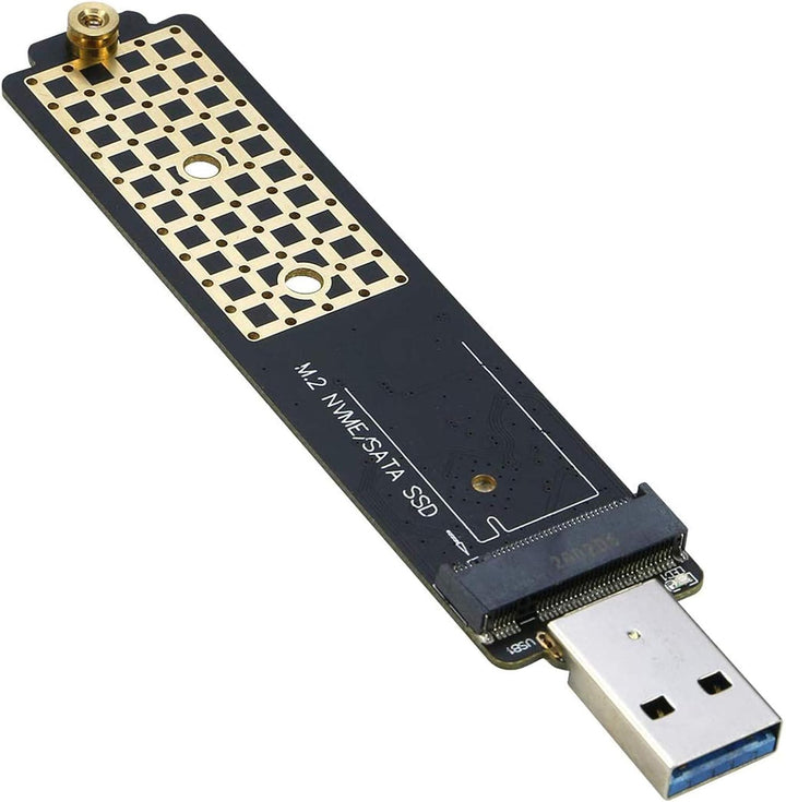 M.2 auf USB Adapter, RIITOP M2 NVMe SSD auf USB 3.1 Kartenleser Kompatibel mit NVMe (PCI-e) & B+M Ke