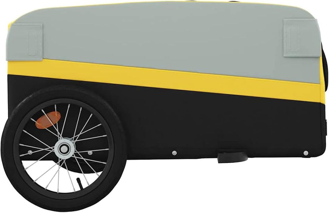 Fahrradanhänger 45kg Schwarz Orange | Robustes Eisen, hohe Tragkraft Gelb, Gelb