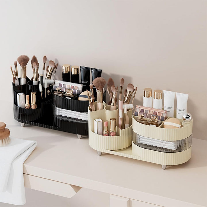 DASITON Make up Kosmetik Organizer,360° Drehbarer Make Up Pinsel Organizer,Grosser Kapazität Kosmeti