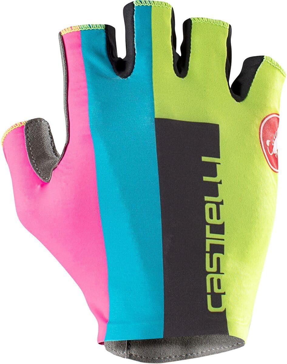 CASTELLI Competizione 2 Glove XXL Elektrischer Kalk/Schwarz-Blau-Magnern, XXL Elektrischer Kalk/Schw