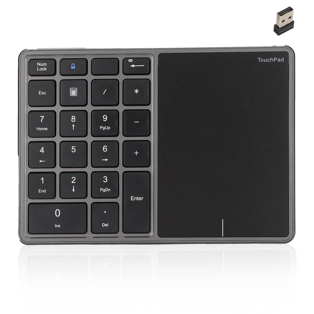 Kabelloser Nummernblock mit Touchpad, Bluetooth-Nummernblock für Laptop, 22 Tasten Wireless BT Dual