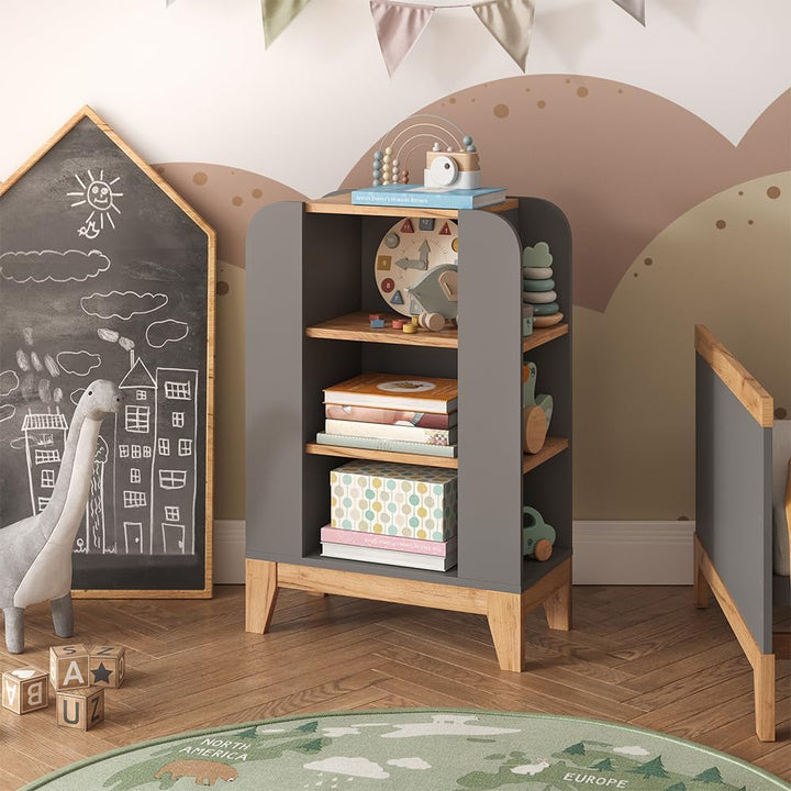VitaliSpa Kinderregal Malia, Artisan/Grau, 60 x 88 cm mit 9 fächern, mit höhenverstellbaren Einlegeb