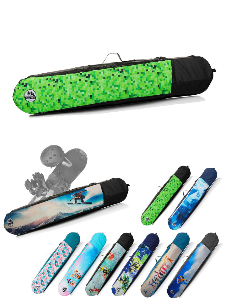 BAMBINIWELT Kinder Snowboardrucksack, Snowboardtasche, Stauraum für Helm, Schuhe & Handschuhe, Board