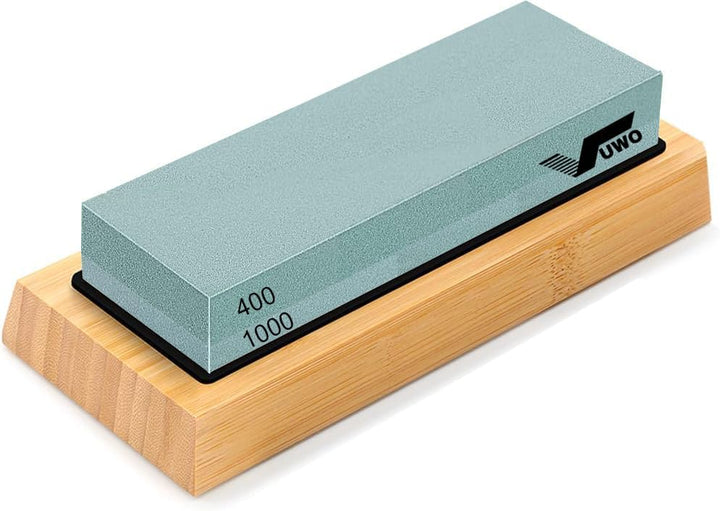 vuwo Schleifstein Set für Messer - Wetzstein Körnung 400/1000 3000/8000 Japanischer Abziehstein mit