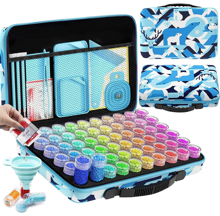 ARTDOT 5D Diamond Painting Zubehör Boxen, 60 Stück Diamond Painting Koffer für Diamond Painting Bild
