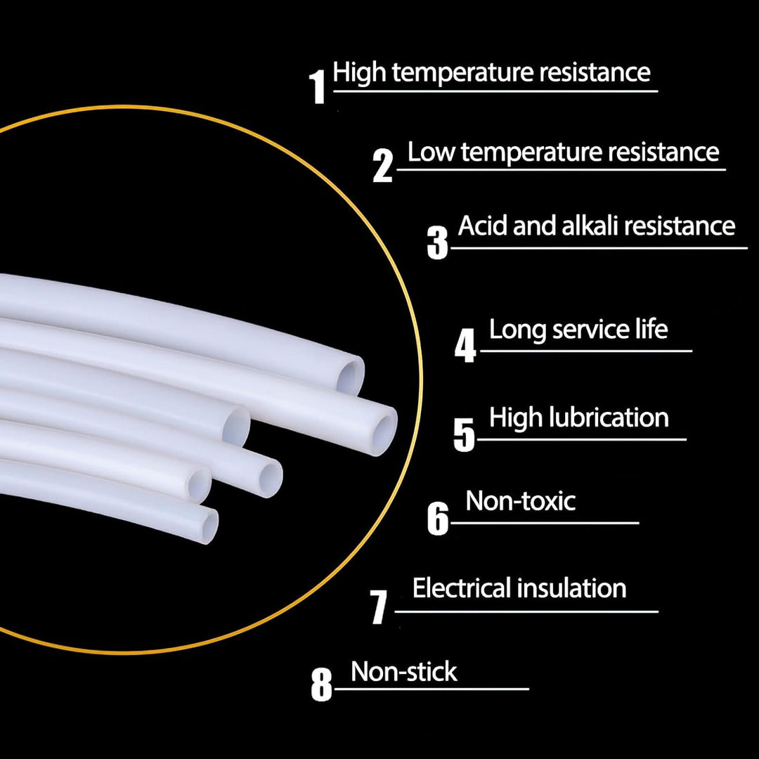 TEN-HIGH 5m PTFE Schlauch Transparenter Teflonschlauch, 5m *10 * 12 mm mm hitzebeständig ölbeständig