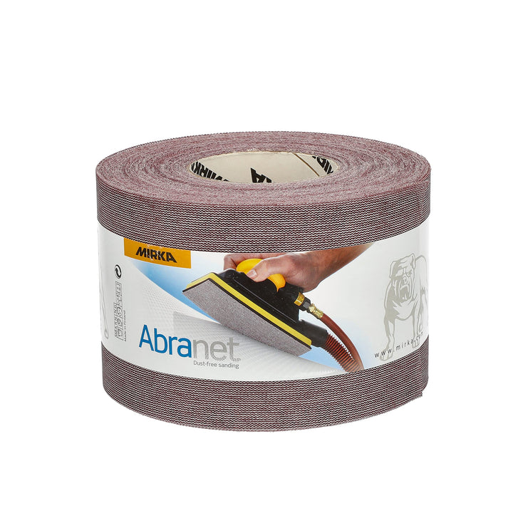 Mirka Abranet Netz-Schleifrolle 115 mm x 25 m Klett / Korn P180 / 1 Rolle / zum Schleifen von Holz,