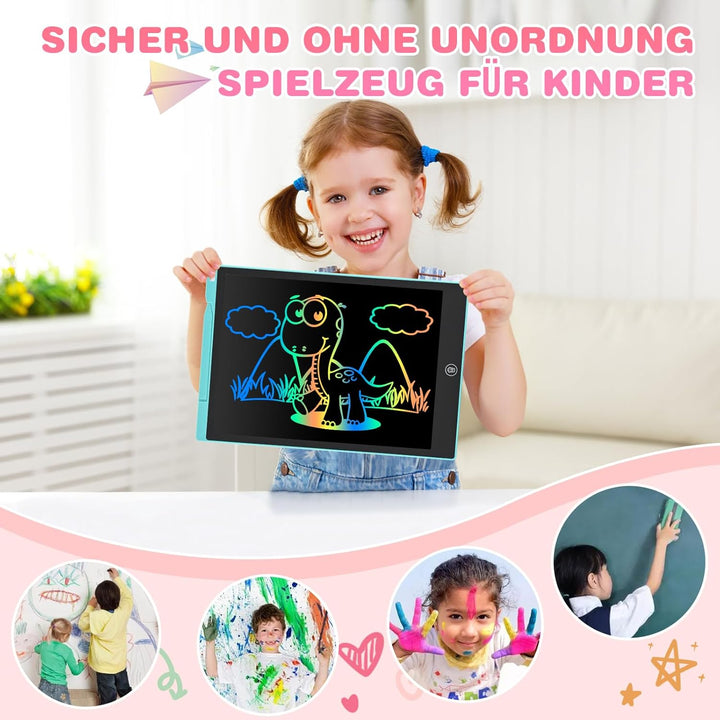 RaceGT 12 Zoll LCD Schreibtafel Kinder, 2 Stück Schreibtafel Kinder, Maltafel Zaubertafel, Umweltfre