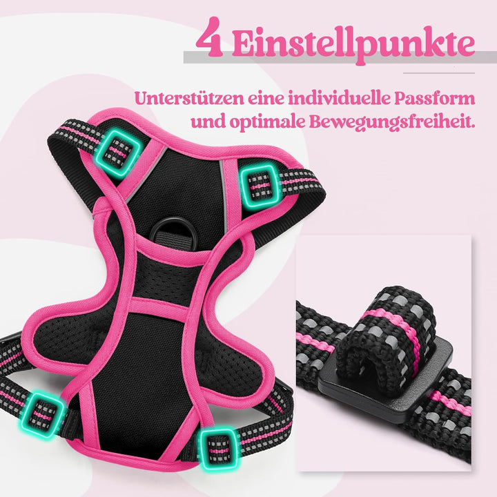 rabbitgoo Hundegeschirr Mittelgrosse Hunde, Anti Zug Geschirr mit Kontrolle, No Pull Verstellbar Hun
