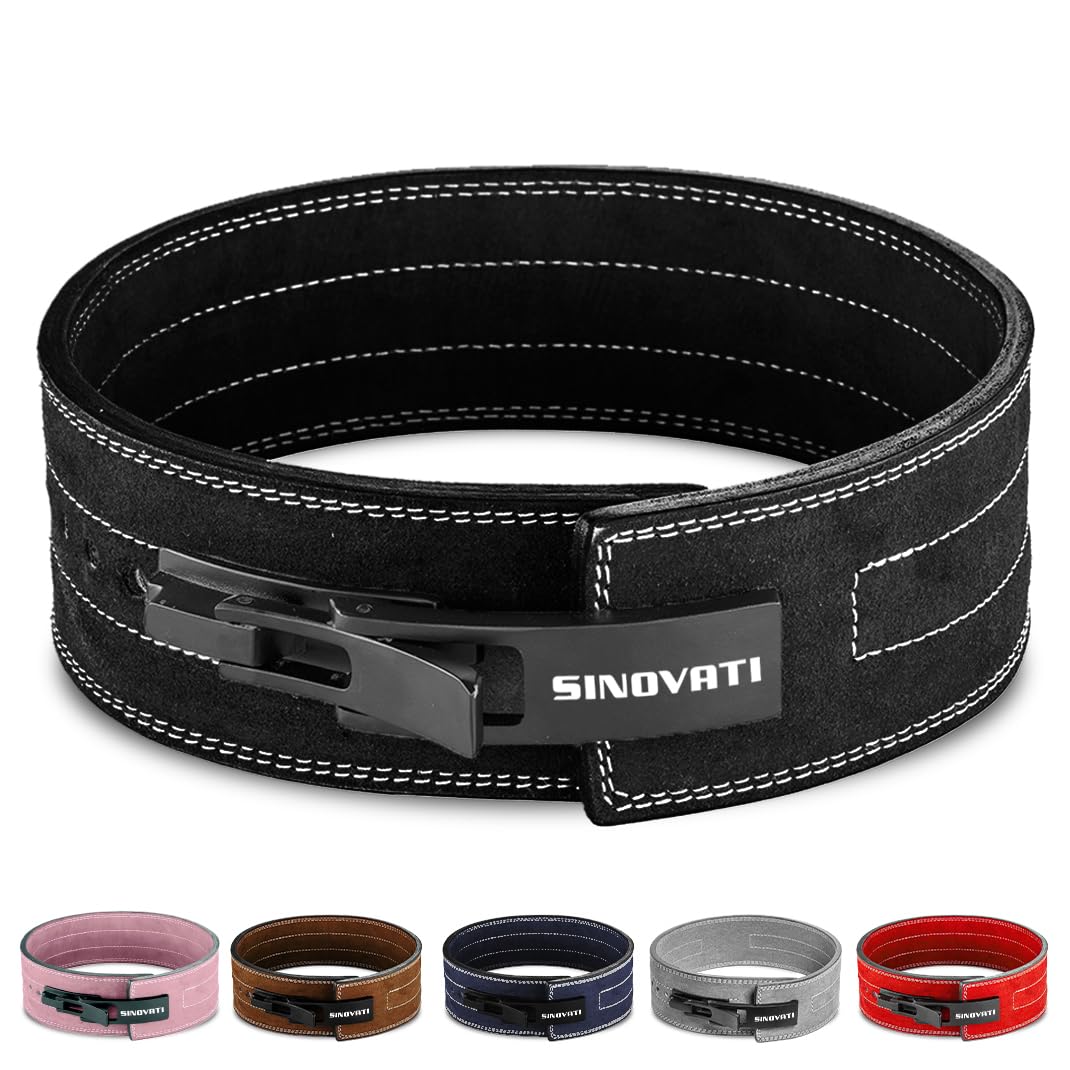 SINOVATI Premium Gewichthebergürtel KDK Gürtel aus Rindsleder mit Schnalle, Weightlifting Lever Belt