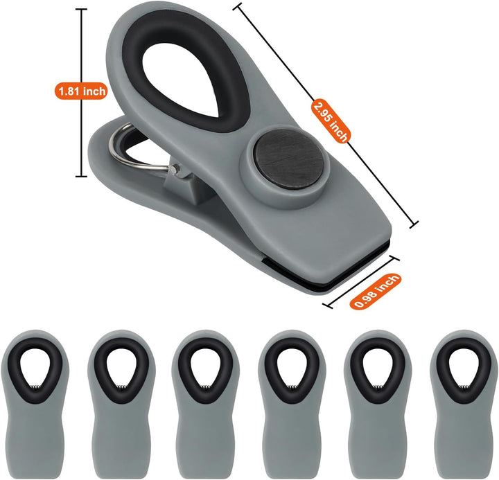 TACGEA Chip-Clips, magnetische Beutelklammern mit luftdichtem Verschluss zur Aufbewahrung von Lebens