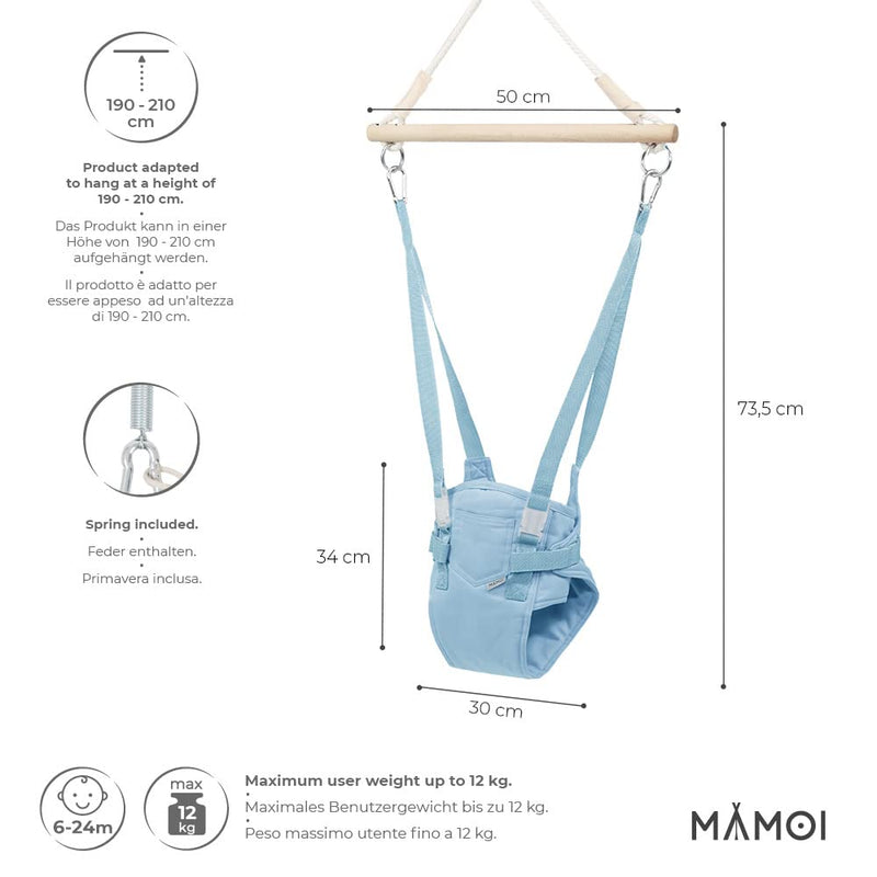 MAMOI® Türhopser Baby ab 6 Monate, Hopser Baby Jumper Bouncer, Babyschaukel für türrahmen, Schaukel