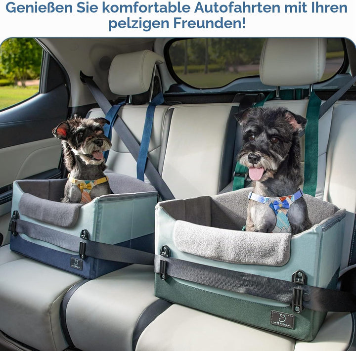A 4 Pet Hunde Autositz Erhöht, Hundesitz Auto Rückbank, Hundeautositz Hundesitz Kleine Hunde mit pat