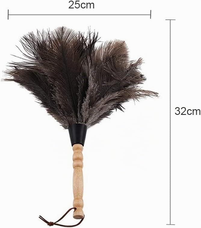 Staubwedel Straussenfeder, Razatik Schuhanzieher Staubwedel Antistatisch Holzgriff Feder Staubwische