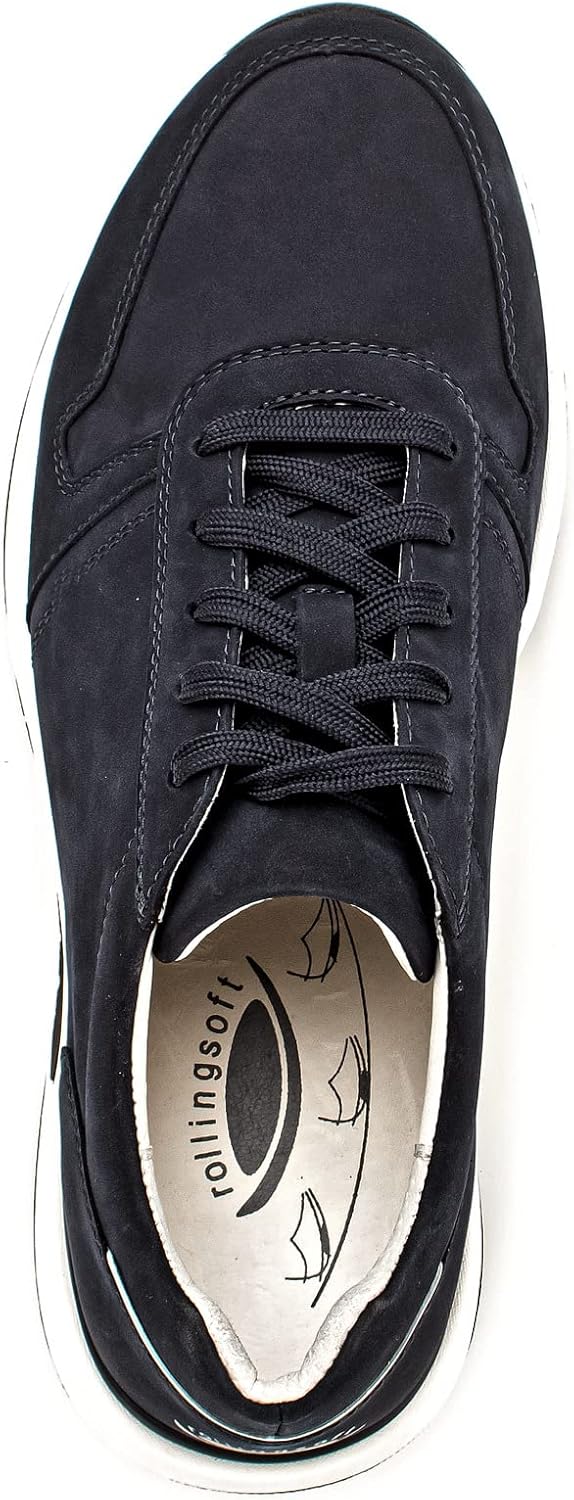 Pius Gabor Herren Sneaker Low,Halbschuhe,Lederfutter,Leder,Wechselfussbett 44.5 EU Blau Blue, 44.5 E