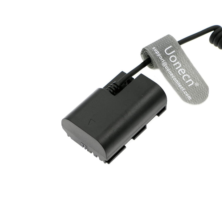 Uonecn LP-E6 Dummy Akku zu PD USB C Typ-C Spiralkabel für Canon EOS 80D, 90D, 5DS, 5DSR, 6D, 60D 5D