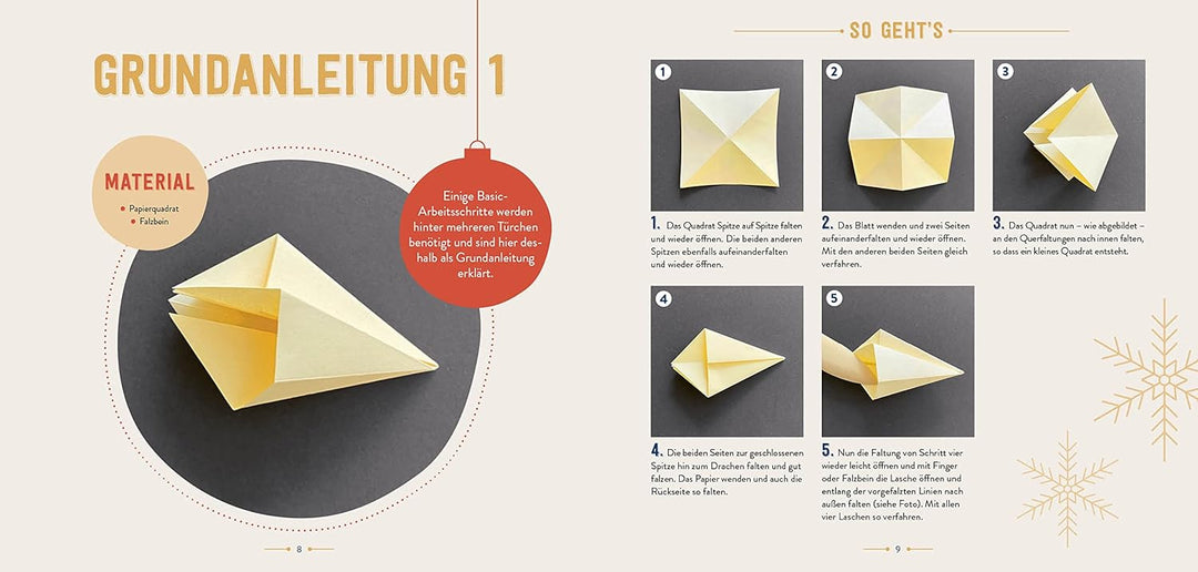 Mein Adventskalender-Buch: Origami Christmas: 24 überraschende Falt- und Bastelprojekte für Weihnach