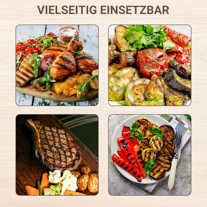 Syntrox Germany Grill Maker Chefmaker SM-1300W Grill mit herausnehmbaren Backplatten