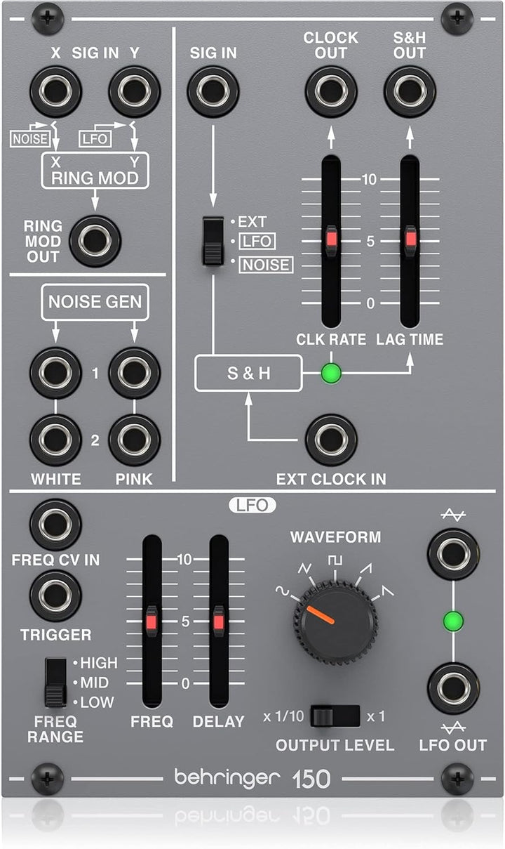 Behringer 150 RING MOD/NOISE/S&H/LFO Legendärer analoger Ringmodulator/Noise/S&H/LFO-Modul für Euror