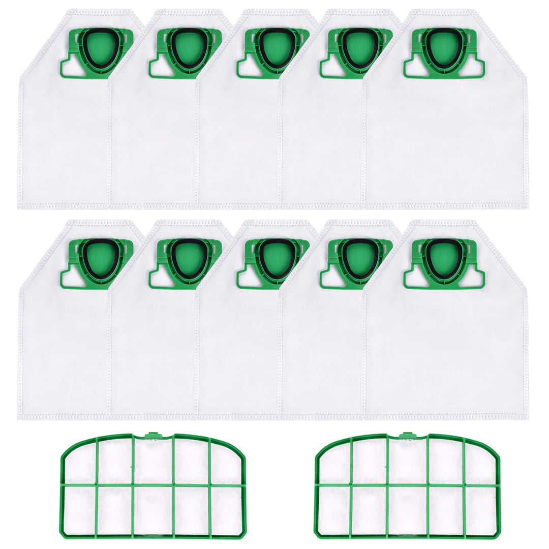 Staubsaugerbeutel für Vorwerk Kobold VK200 FP200 10 Stück Staubbeutel und 2 Motorschutzfilter Microv
