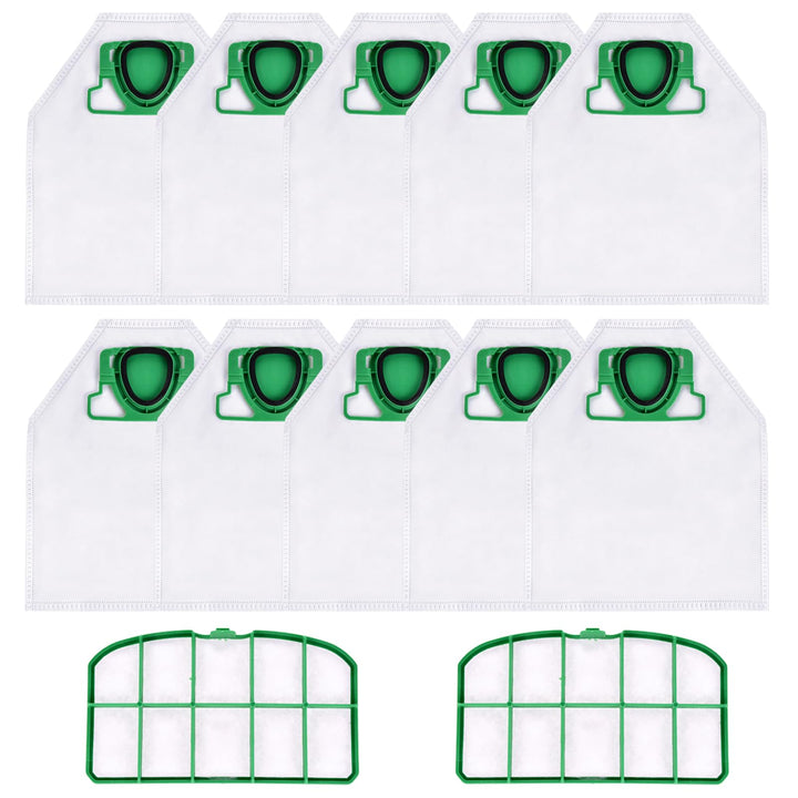 Staubsaugerbeutel für Vorwerk Kobold VK200 FP200 10 Stück Staubbeutel und 2 Motorschutzfilter Microv