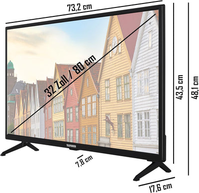 TELEFUNKEN XF32SN550SD 32 Zoll Fernseher/Smart TV (Full HD, HDR, Triple-Tuner, DVD-Player) - Inkl. 6