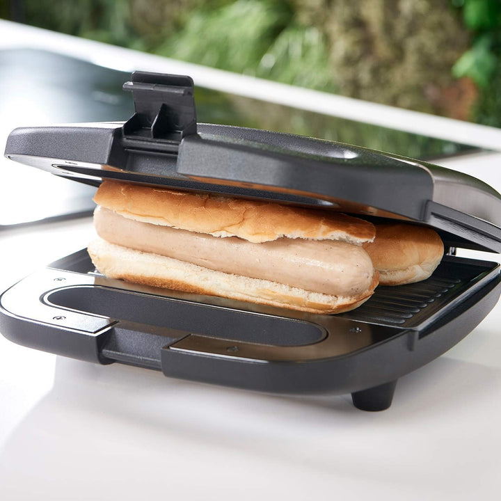 Black+Decker ES9680070B BXSA751E Sandwich-Maker, 750, Edelstahl, Pantone 10394, Sandwich