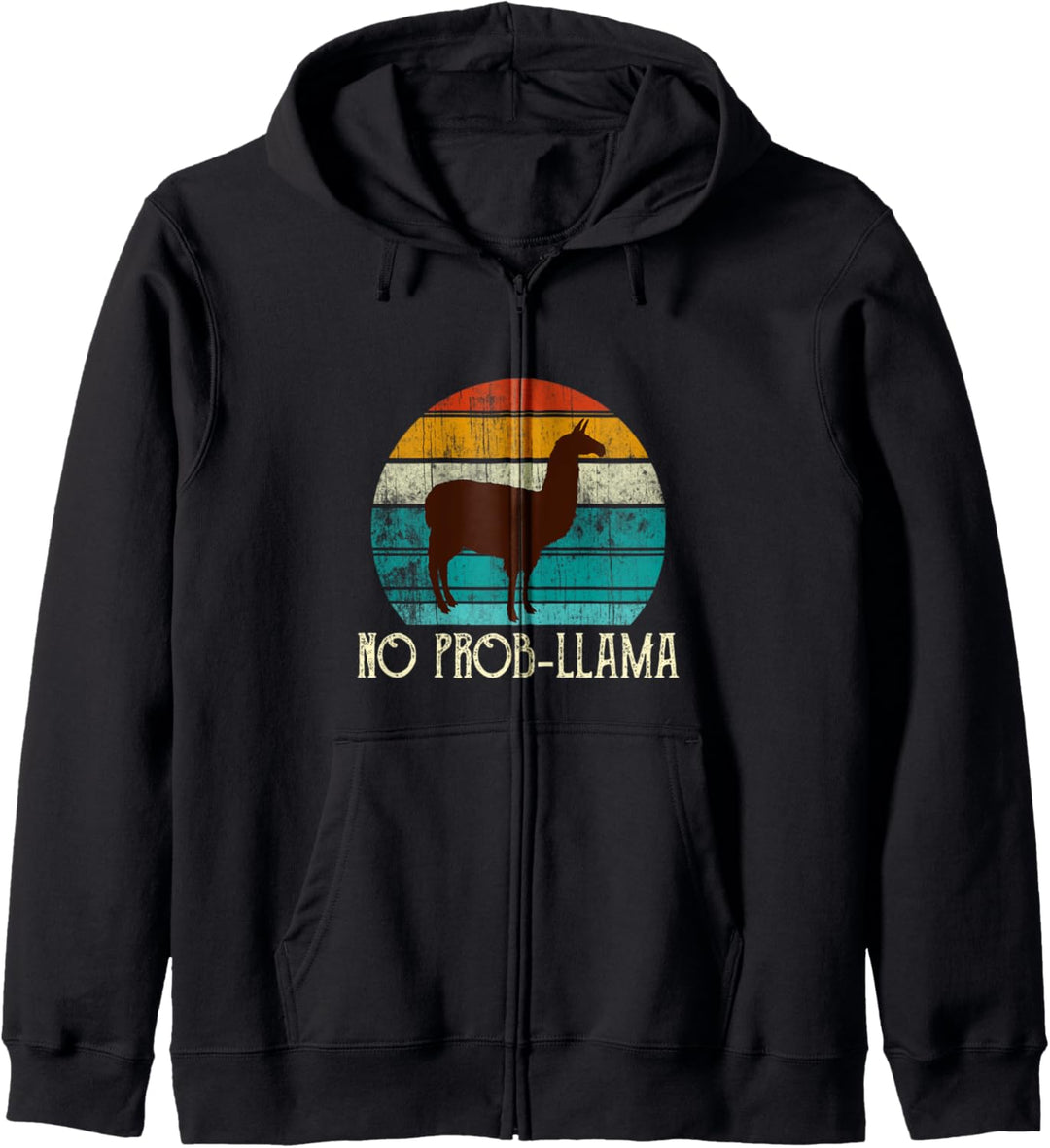No Prob-Llama Retro Alpaca Geschenk Mädchen Teenager Frauen Kapuzenjacke